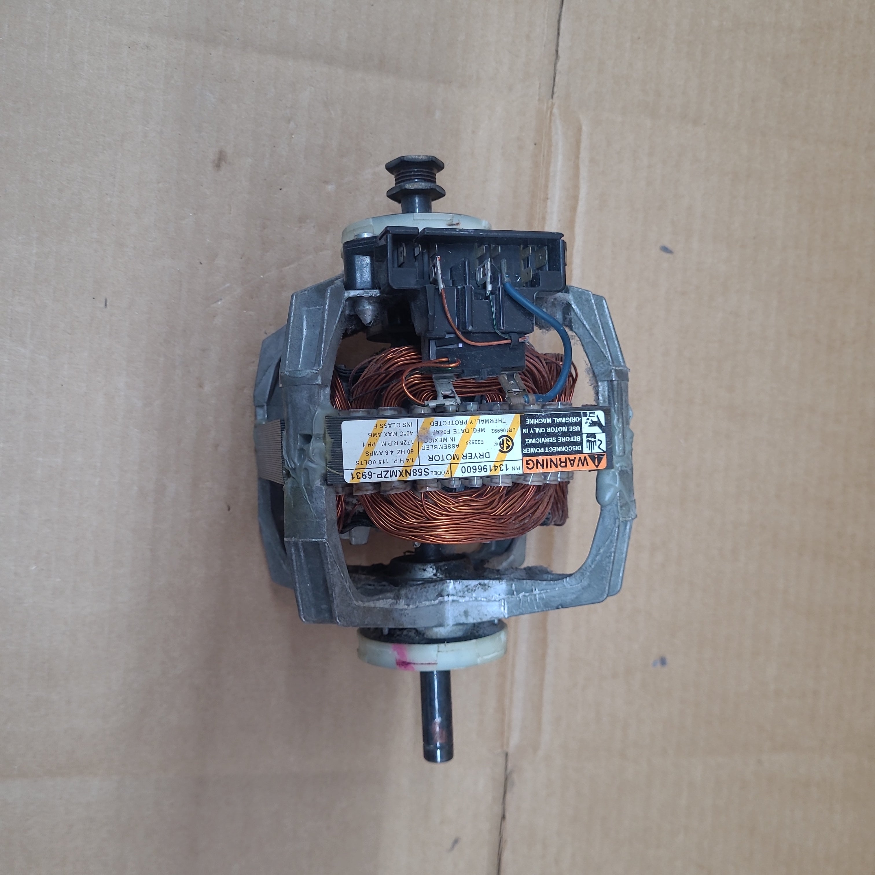 Frigidaire Dryer Motor S58NXMZP-6931 134196600 Frigidaire Dryer Motor S58NXMZP-6931 134196600